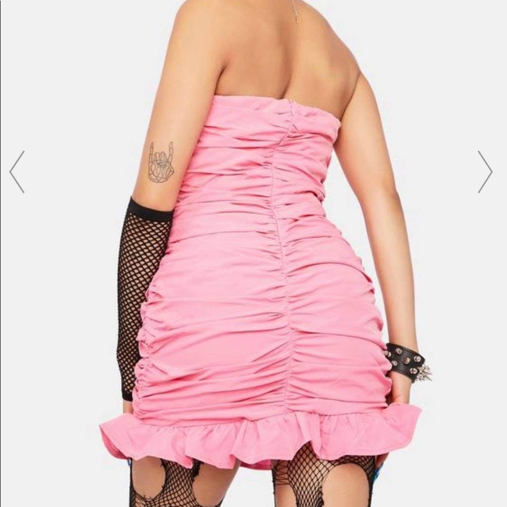 Mini Ruched Strapless Dress - Picture 4 of 4
